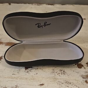 Ray-Ban Black Sunglasses Case with Cream Interior